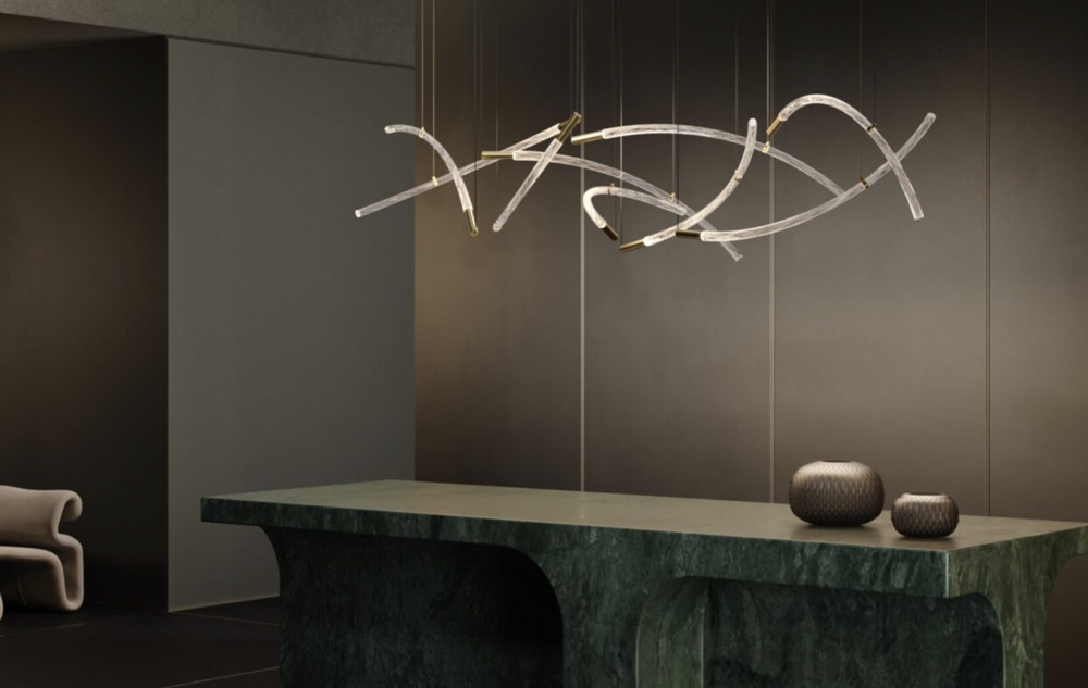 Подвесной хрустальный светильник из трубок от Avenue Decor Home